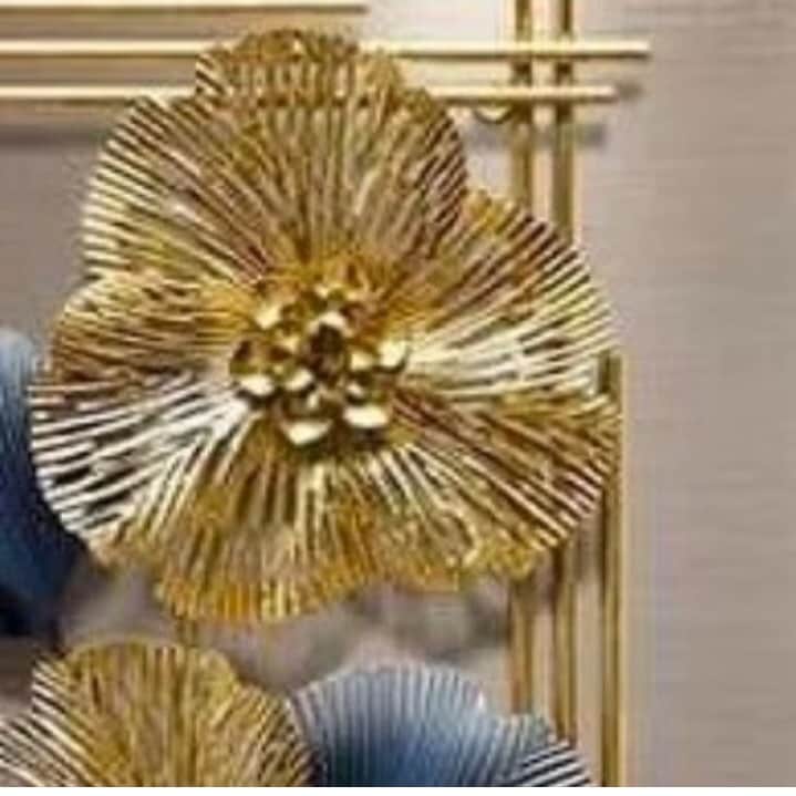 Floral Twin Frames Metal Wall Art 40*20 Inches - front_view