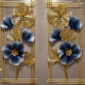 Floral Twin Frames Metal Wall Art 40*20 Inches - rear_view