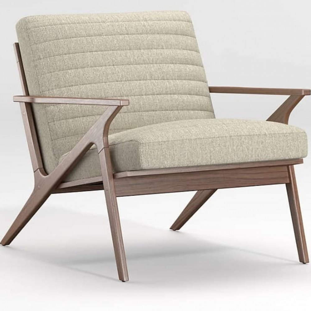 Belle Tufted Fabric Accent Chair - photo