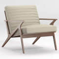 Belle Tufted Fabric Accent Chair - front_view