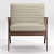 Belle Tufted Fabric Accent Chair - top_view