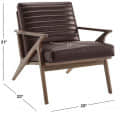 Belle Tufted Fabric Accent Chair - rear_view