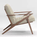 Belle Tufted Fabric Accent Chair - right_view