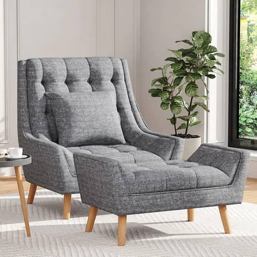 Anjaneya Bora Arm Chair With Footstool
