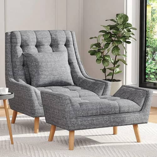 Anjaneya Bora Arm Chair With Footstool