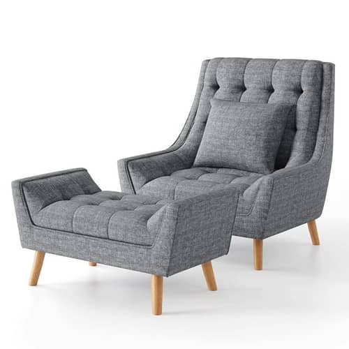Anjaneya Bora Arm Chair With Footstool