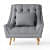 Anjaneya Bora Arm Chair With Footstool - left_view
