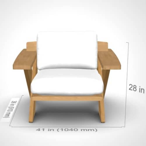 Ebony York Modern Wooden Chair