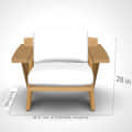 Ebony York Modern Wooden Chair - top_view