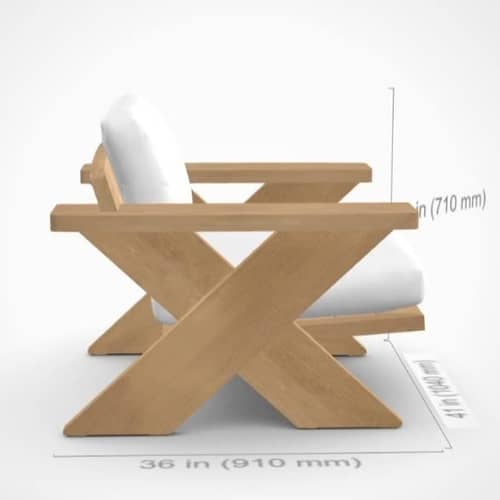 Ebony York Modern Wooden Chair