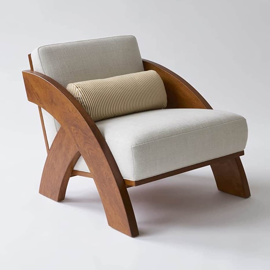Chelsea Wooden Lounge Chair - front_view