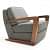 Casper Arm Chair in Grey - front_view