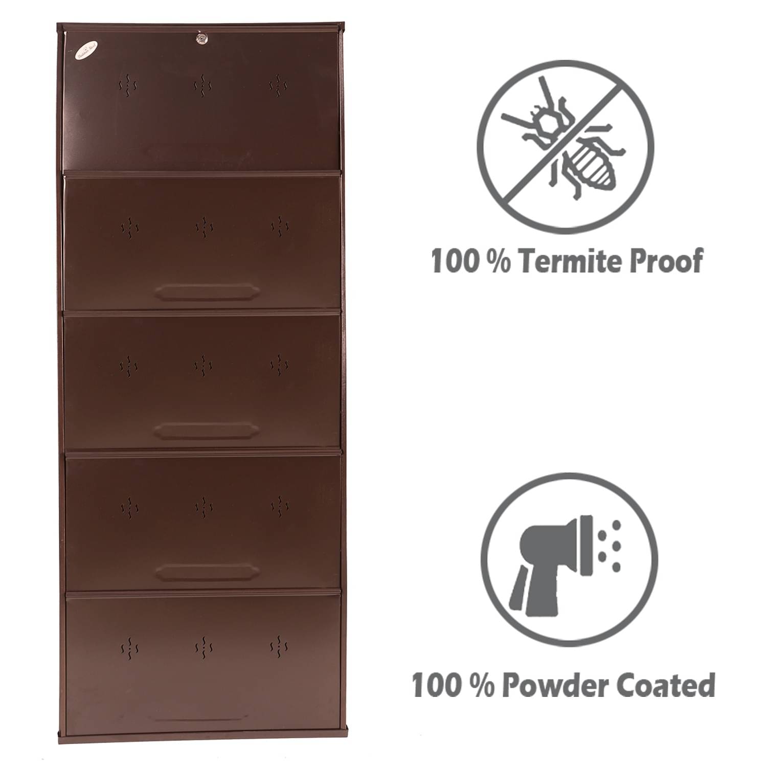 Barcelona Metallic Shoe Rack In 5 Tier