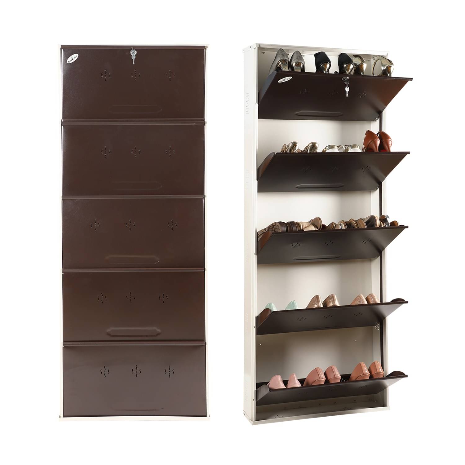 Bergen Wall Mounted Metallic Shoe Rack