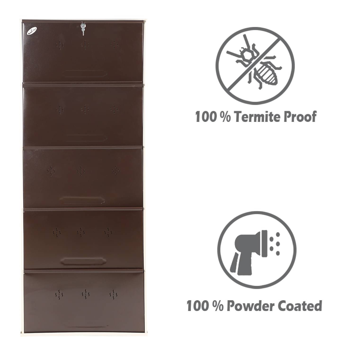 Bergen Wall Mounted Metallic Shoe Rack