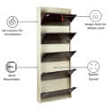 Bergen Wall Mounted Metallic Shoe Rack - bottom_view