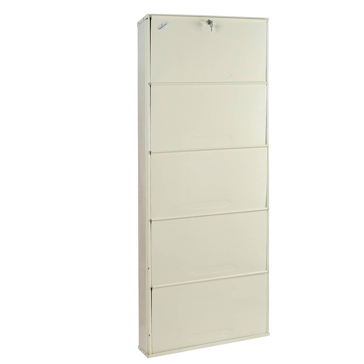 Bruges Wall Mounted Metallic Shoe Rack In White