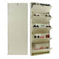 Bruges Wall Mounted Metallic Shoe Rack In White - top_view