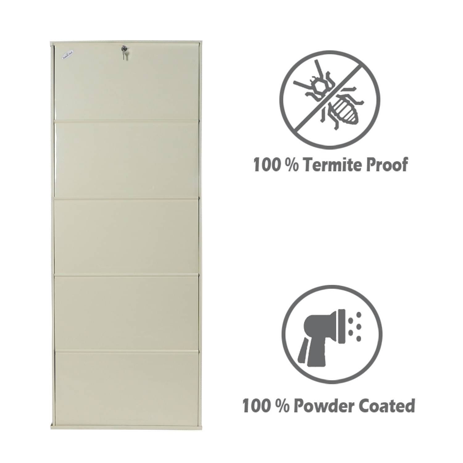 Bruges Wall Mounted Metallic Shoe Rack In White