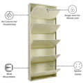 Bruges Wall Mounted Metallic Shoe Rack In White - bottom_view