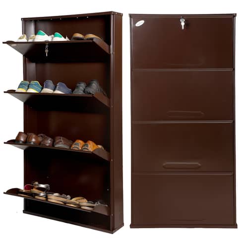 Bruges Wall Mounted Metallic Shoe Rack