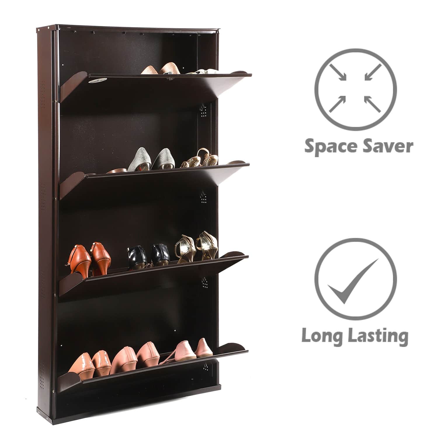 Bruges Wall Mounted Metallic Shoe Rack - right_view