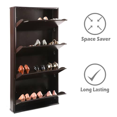 Bruges Wall Mounted Metallic Shoe Rack