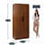 Yokohama 2 door Wardrobe with Walnut Finish - front_view