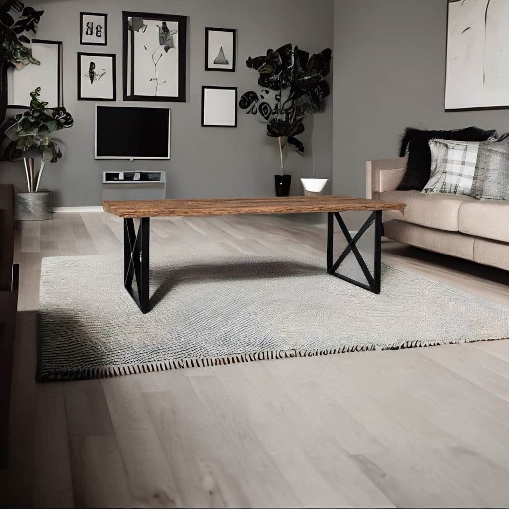 Warren Dining Table With 6 Leather Chairs - rear_view