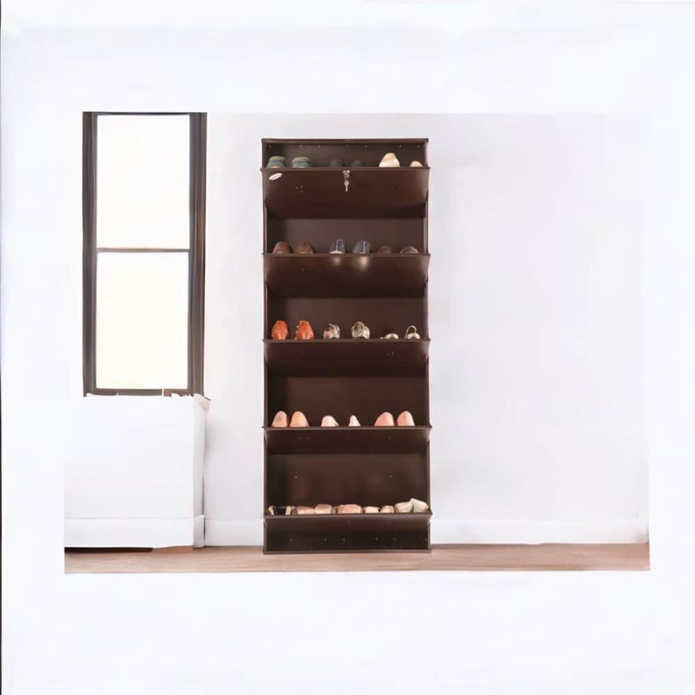 Barcelona Metallic Shoe Rack In 5 Tier - photo