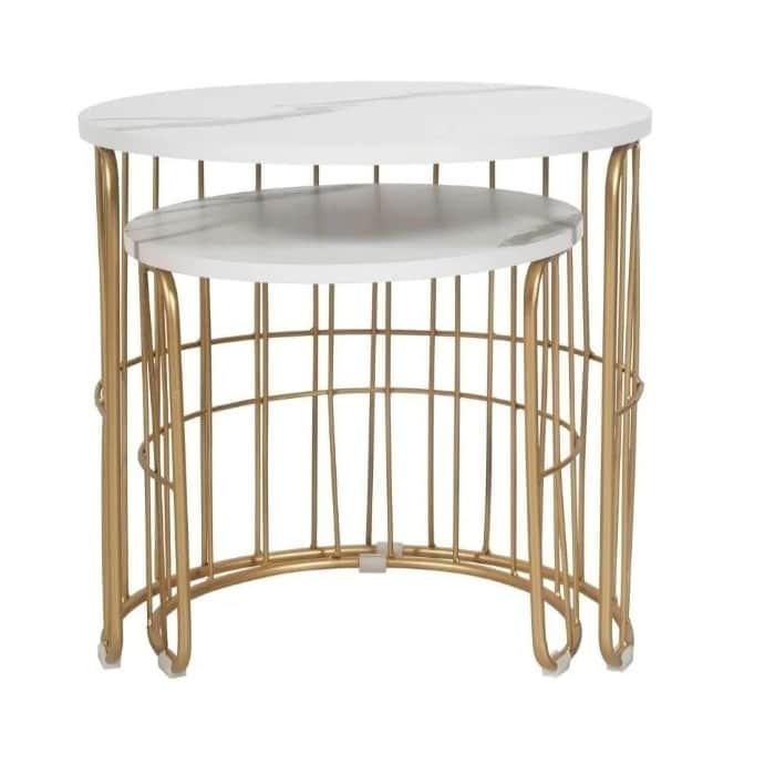 Golden Coffe Table Set of Two - rear_view
