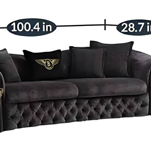 Xenia 3 Seater Velvet Purple Sofa