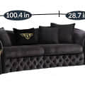 Xenia 3 Seater Velvet Purple Sofa - rear_view
