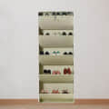 Bruges Wall Mounted Metallic Shoe Rack In White - photo