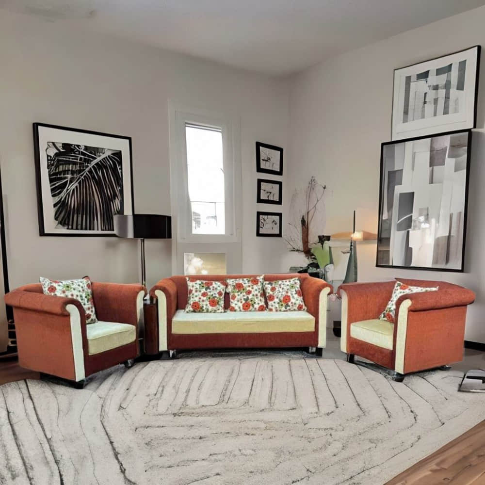 Modern 5 Seater Sofa Set (3+1+1) - photo