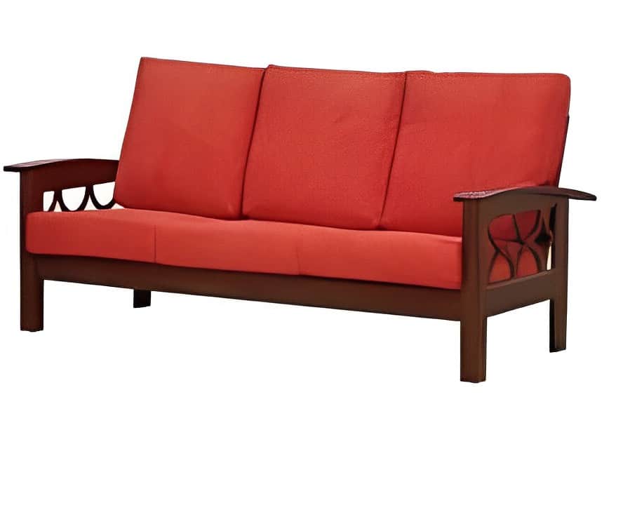 Ruwais Marvel Wooden Sofa Set - front_view