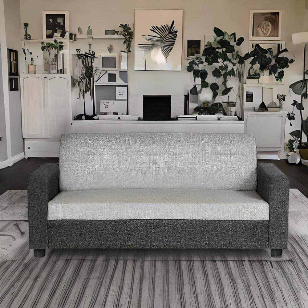 Hugo Contemporary 3 Seater Grey Sofa - photo
