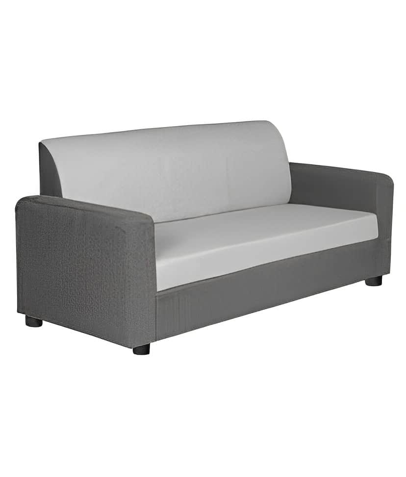Hugo Contemporary 3 Seater Grey Sofa - front_view