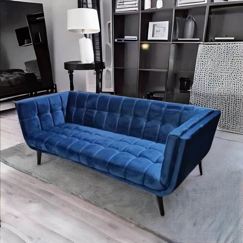 Hugo Blue Contemporary Sofa - photo