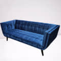 Hugo Blue Contemporary Sofa - rear_view