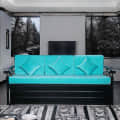 Carlisle Sofa Cum Bed With Hydraulic Storage In Sky Blue - photo