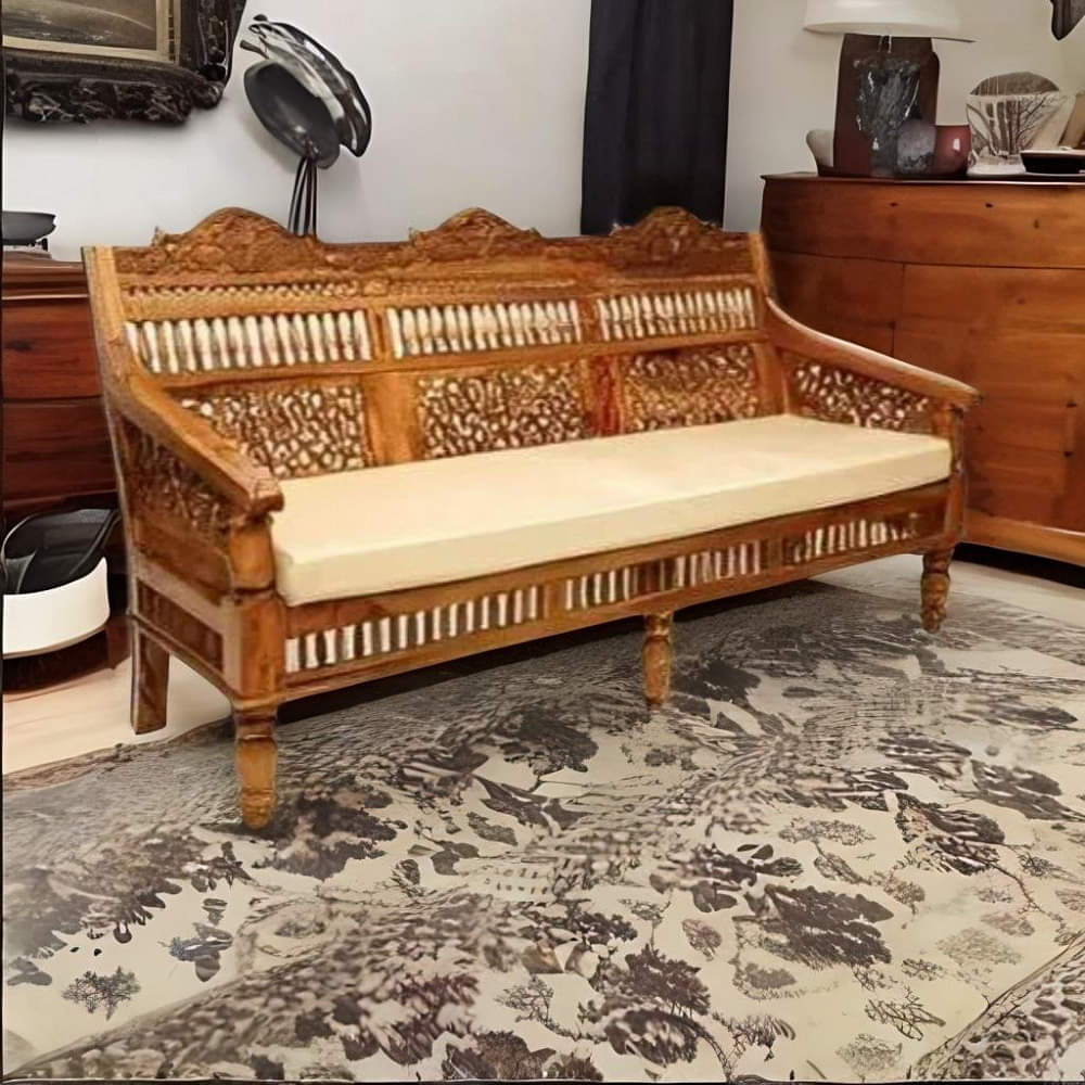 Isla 4 Seater Wooden Sofa Set - photo