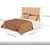 Beige Malaysian Rectangular Puzzle Tufted Queen Size Bed - rear_view