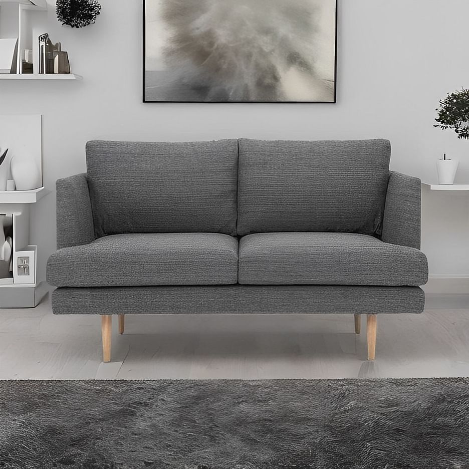 Fabric 2 Seater Sofa Grey Color