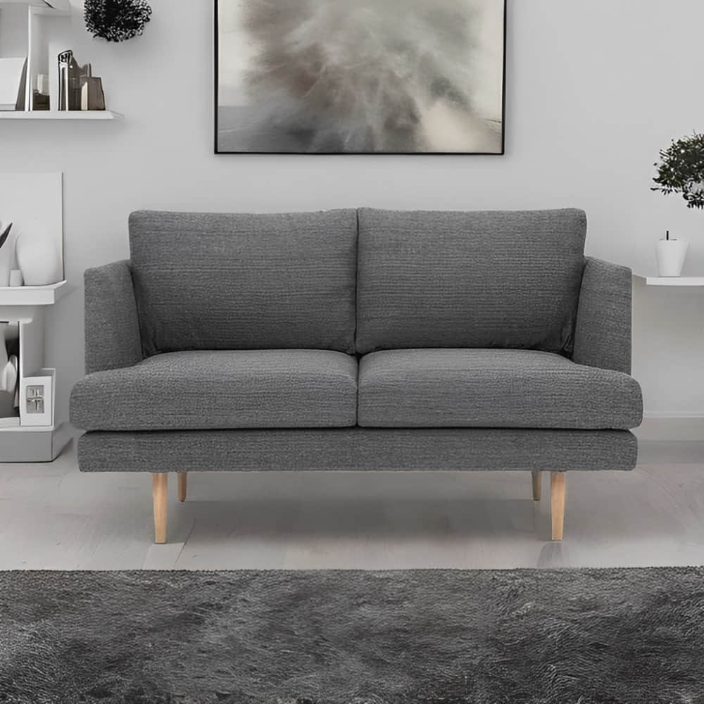 Fabric 2 Seater Sofa Grey Color - photo