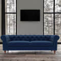 Winchester Fabric 3 Seater Sofa (Cobalt Blue) - photo