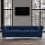 Winchester Fabric 3 Seater Sofa (Cobalt Blue) - photo
