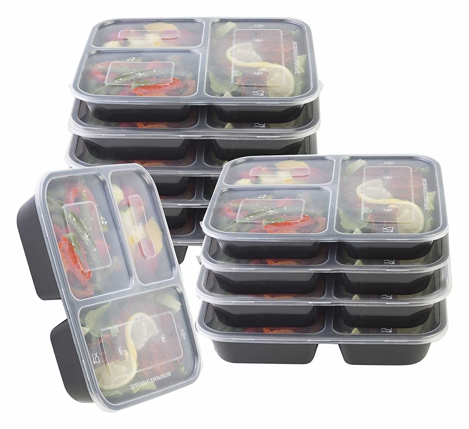 Mauritius Disposable Compartment Meal Prep Plates - photo