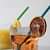 Premium Rice Straw In Green - top_view