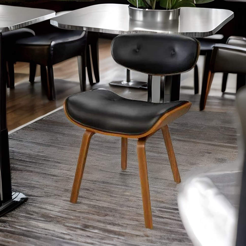 Mahogany Black Chair with Bentwood legs - photo